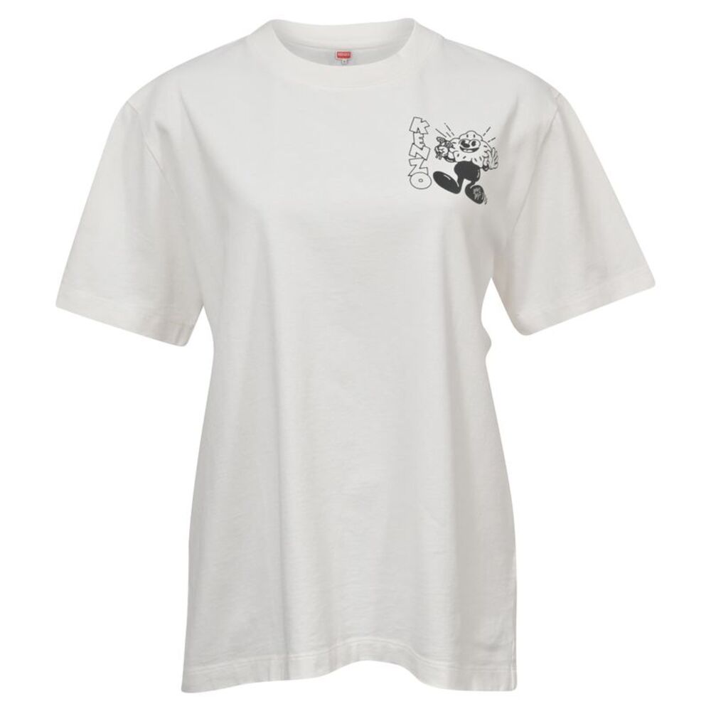 Kenzo Boke Boy Printed T-shirt in White Cotton